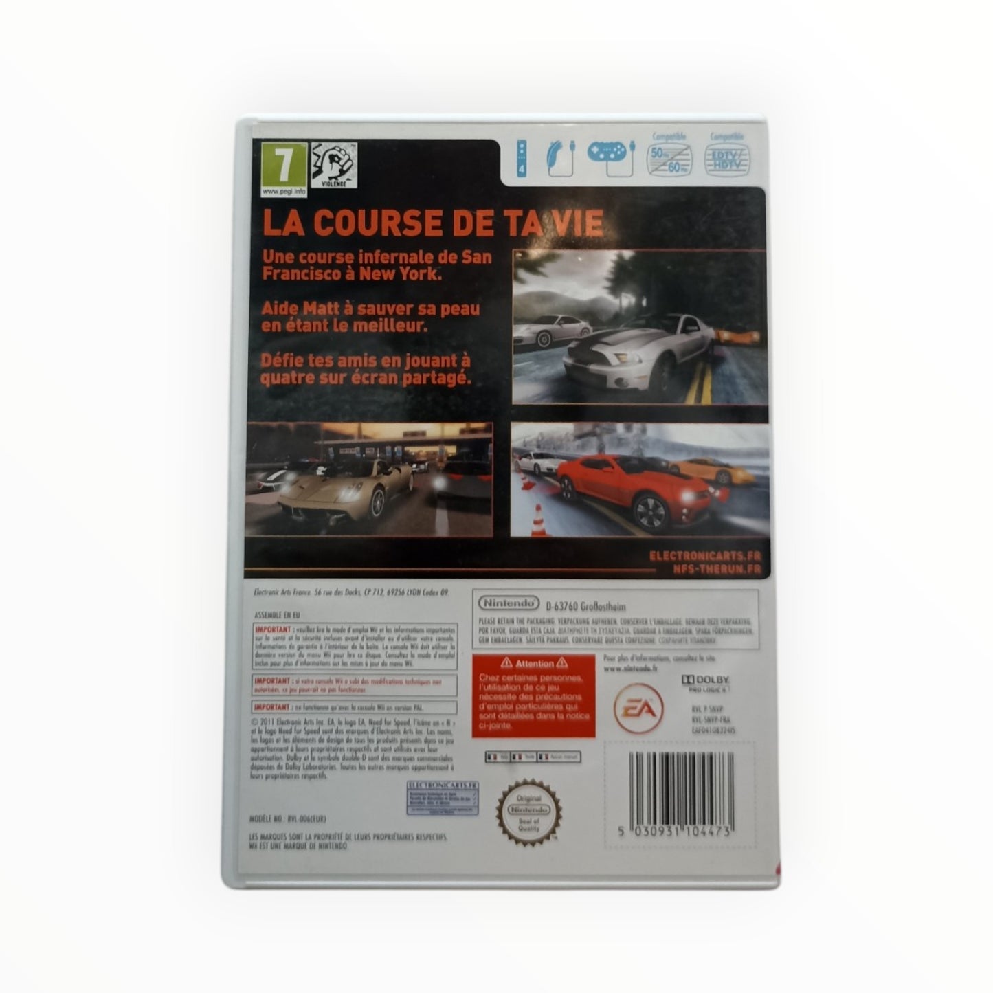 Need for Speed The Run Nintendo Wii Complet PAL EUR