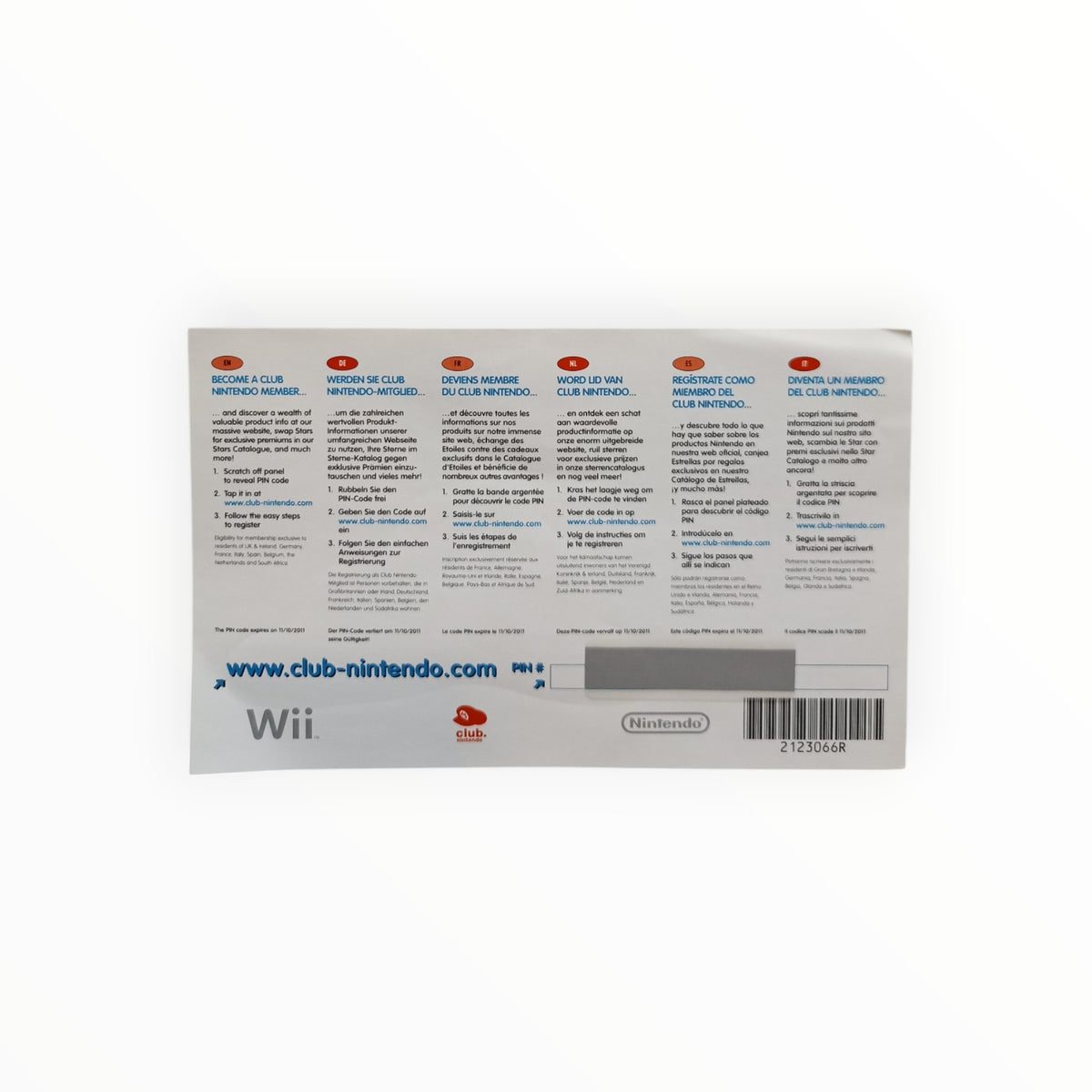 Carte VIP Mario Kart Wii Nintendo Wii PAL