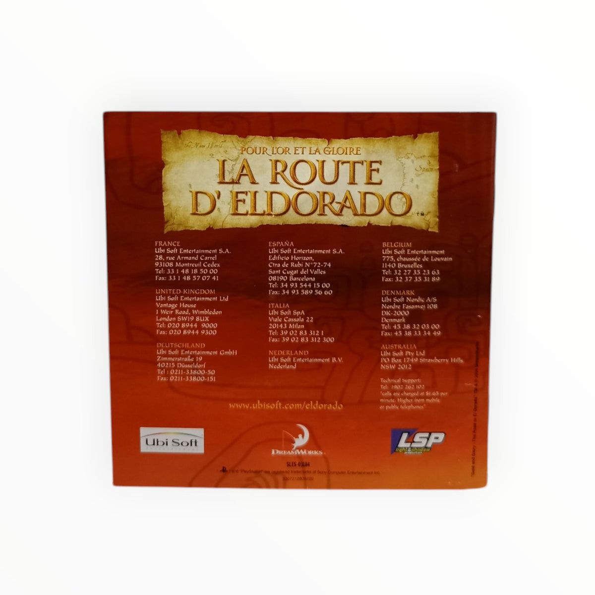Notice La Route D Eldorado Playstation 1 (PS1) FRA