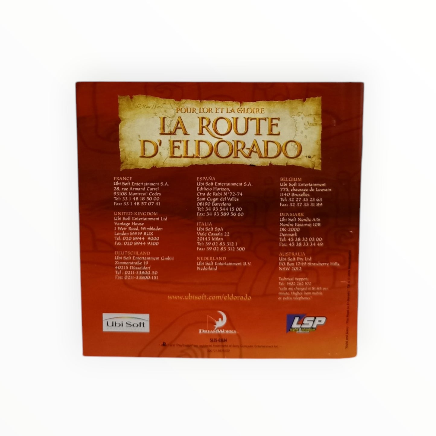 Notice La Route D Eldorado Playstation 1 (PS1) FRA