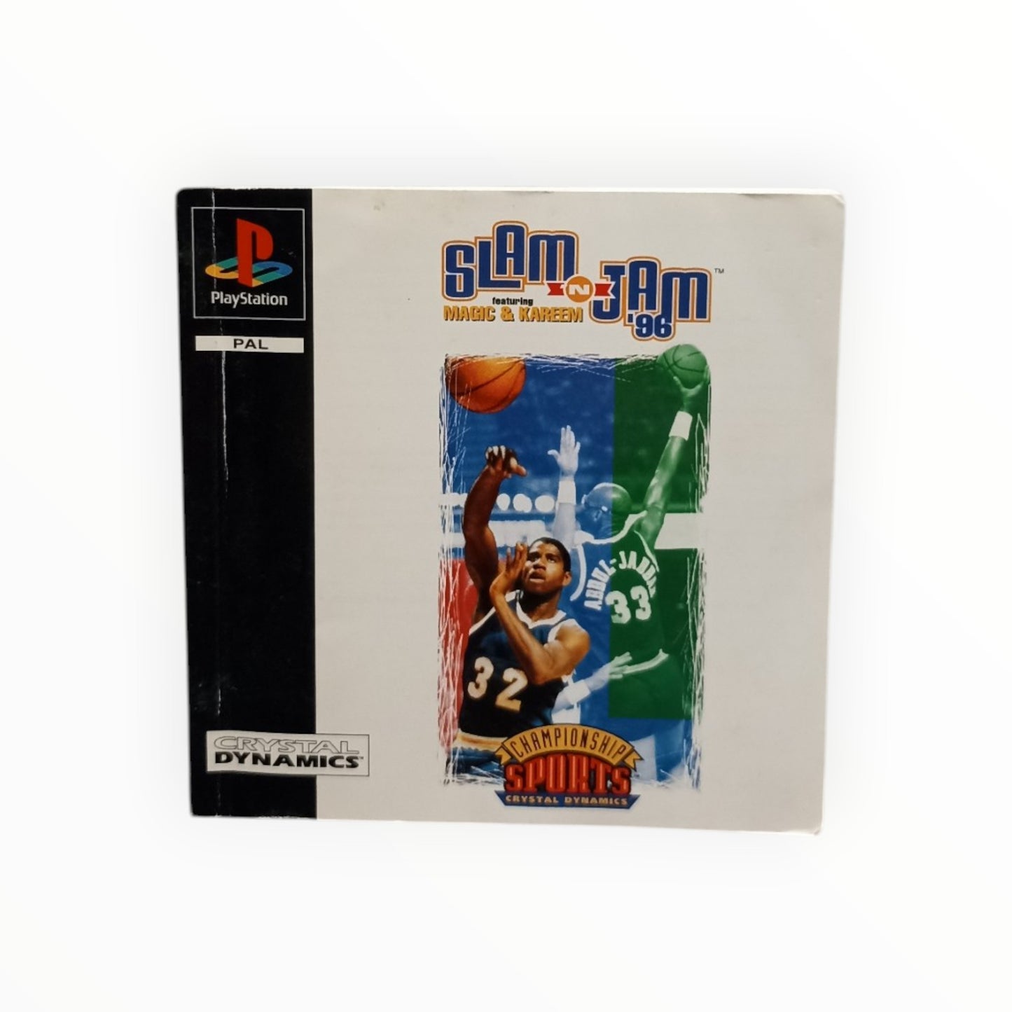 Notice Slam 'n Jam 96 featuring Magic & Kareem Playstation 1 (PS1) PAL