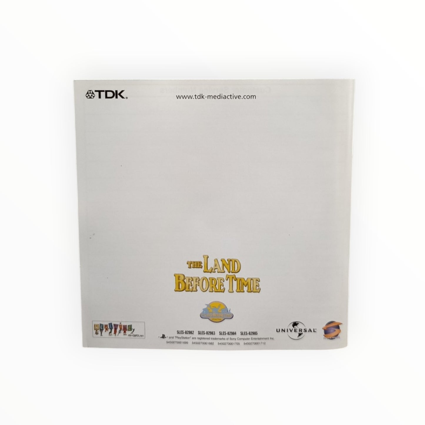 Notice The Land Before Time Return to the Great Valley Playstation 1 (PS1) PAL
