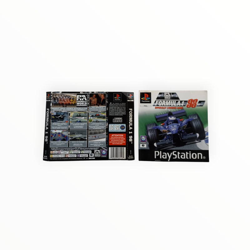 Jaquette avant et arrière Formula 98 Playstation 1 (PS1)