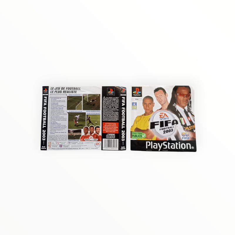 Jaquette avant et arrière Fifa 2003 Playstation 1 (PS1)