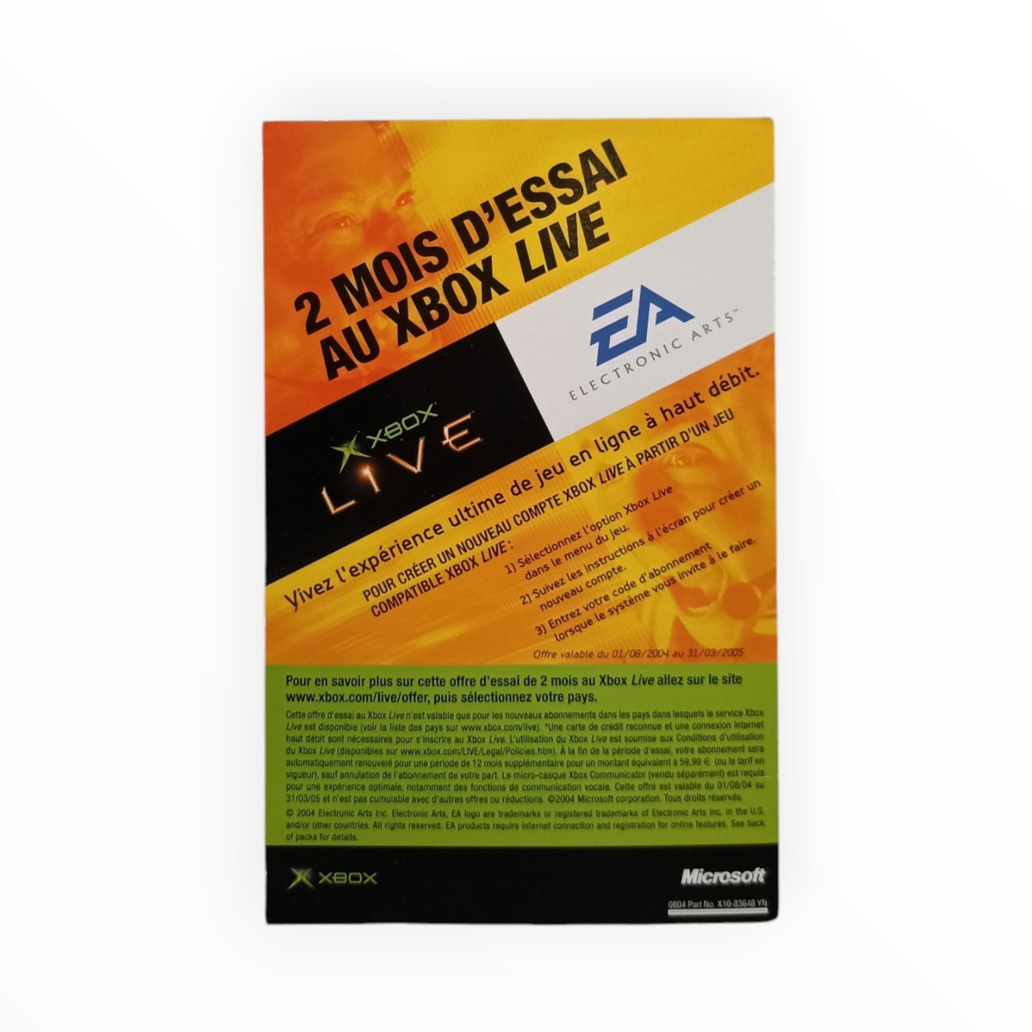 Carte 2 mois d'essai Xbox Live