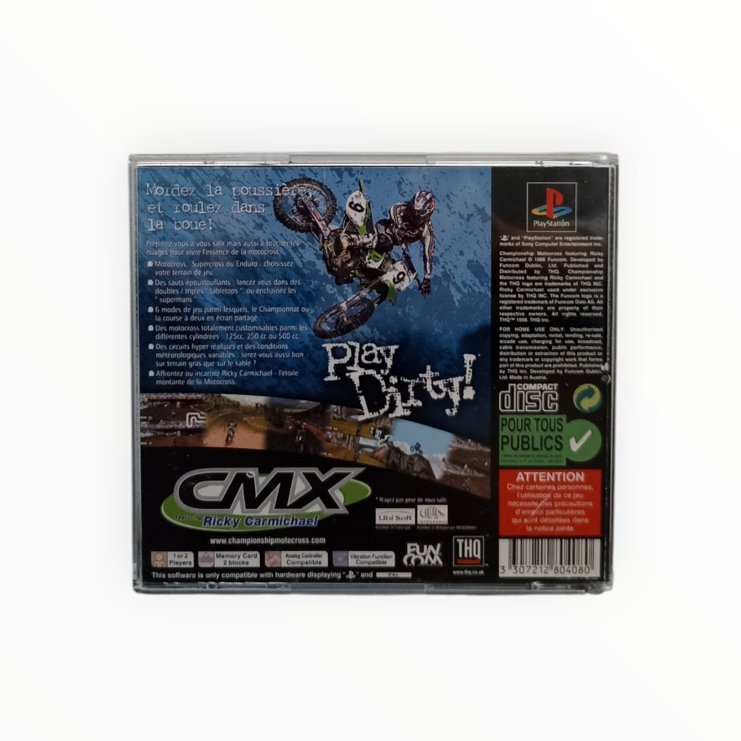 Championship Motocross Featuring Ricky Carmichael PlayStation 1 (PS1) Complet PAL