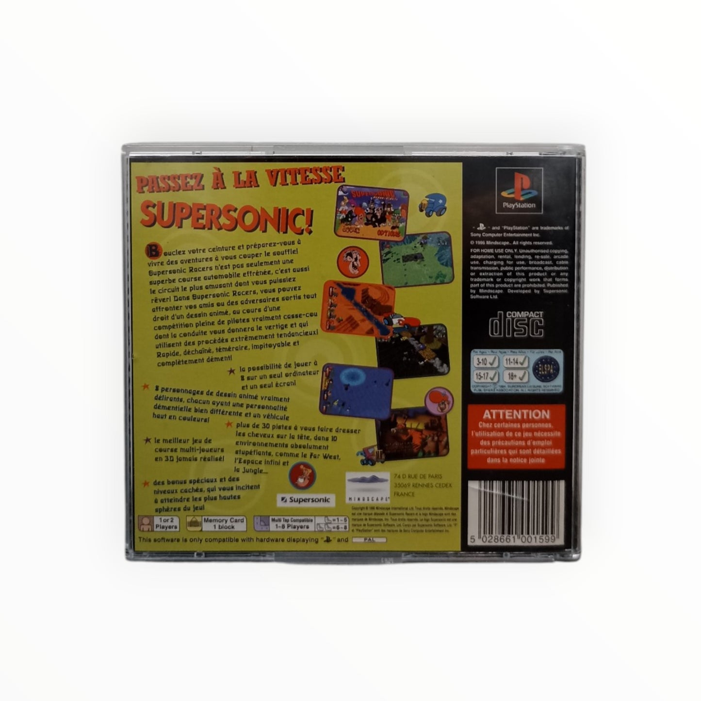 Supersonic Racers PlayStation 1 (PS1) Complet PAL