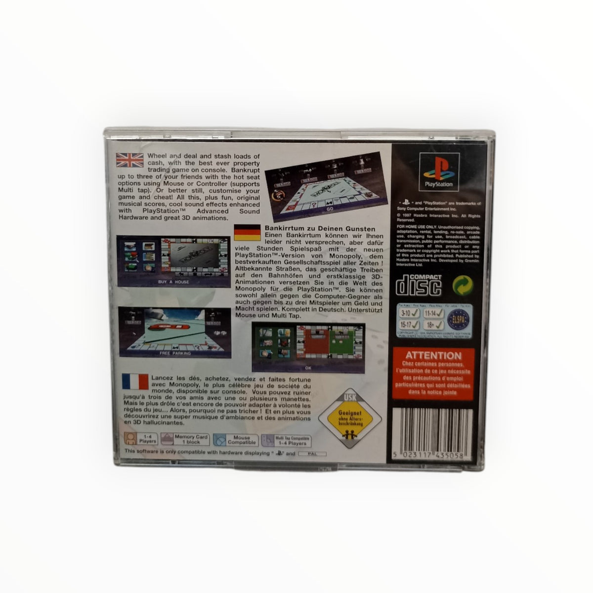 Monopoly Playstation 1 Seconde Vie