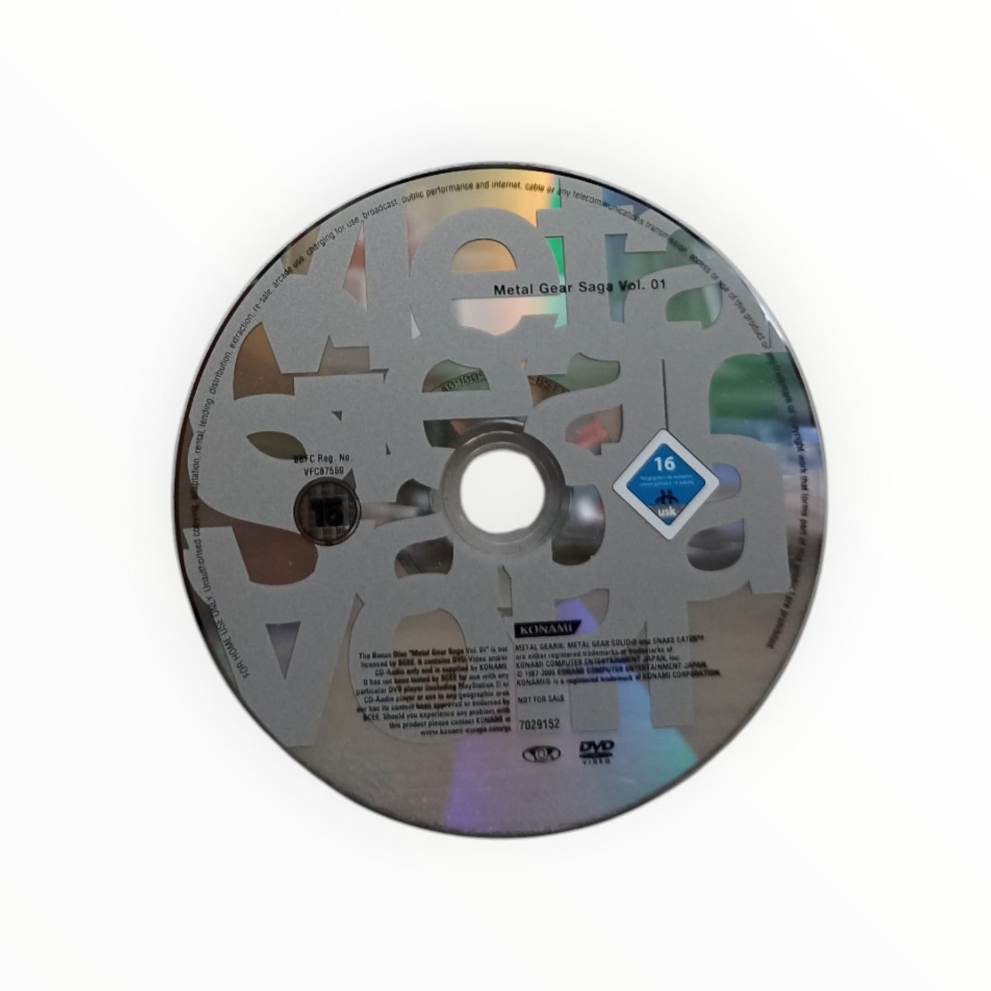 Metal Gear Saga Vol. 01 DVD Bonus Promo Konami PAL