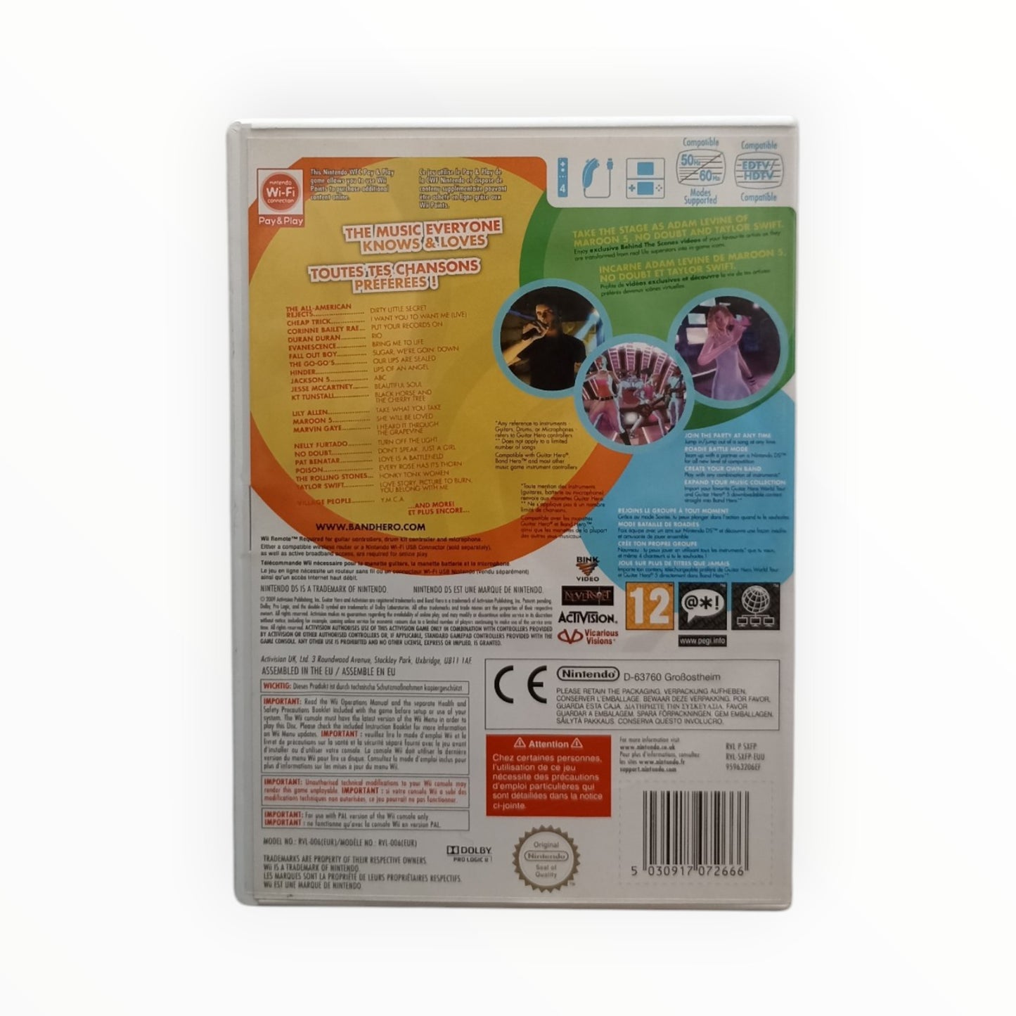 Band Hero Nintendo Wii PAL FRA complet