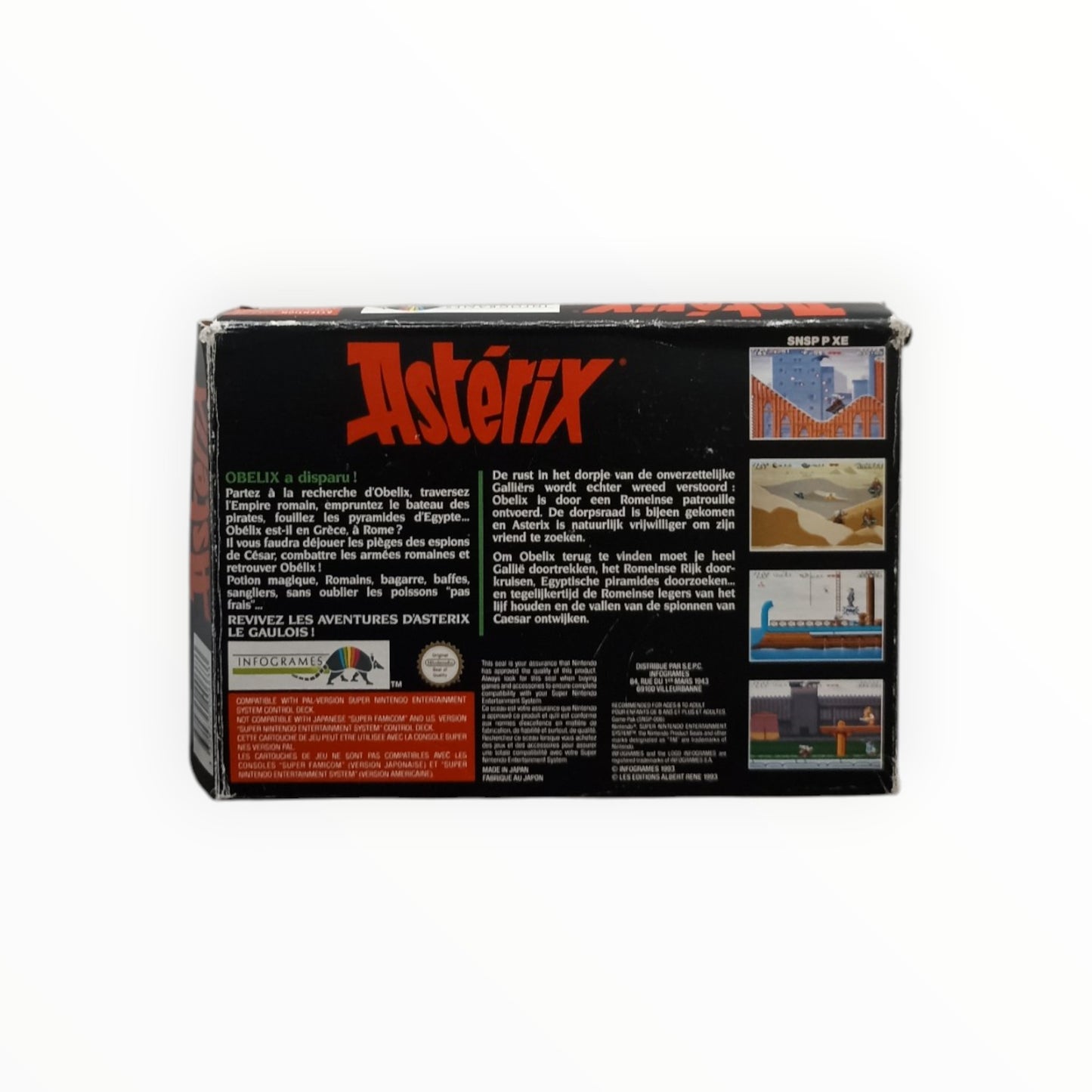 Astérix Super Nintendo SNES PAL FRA sans cale