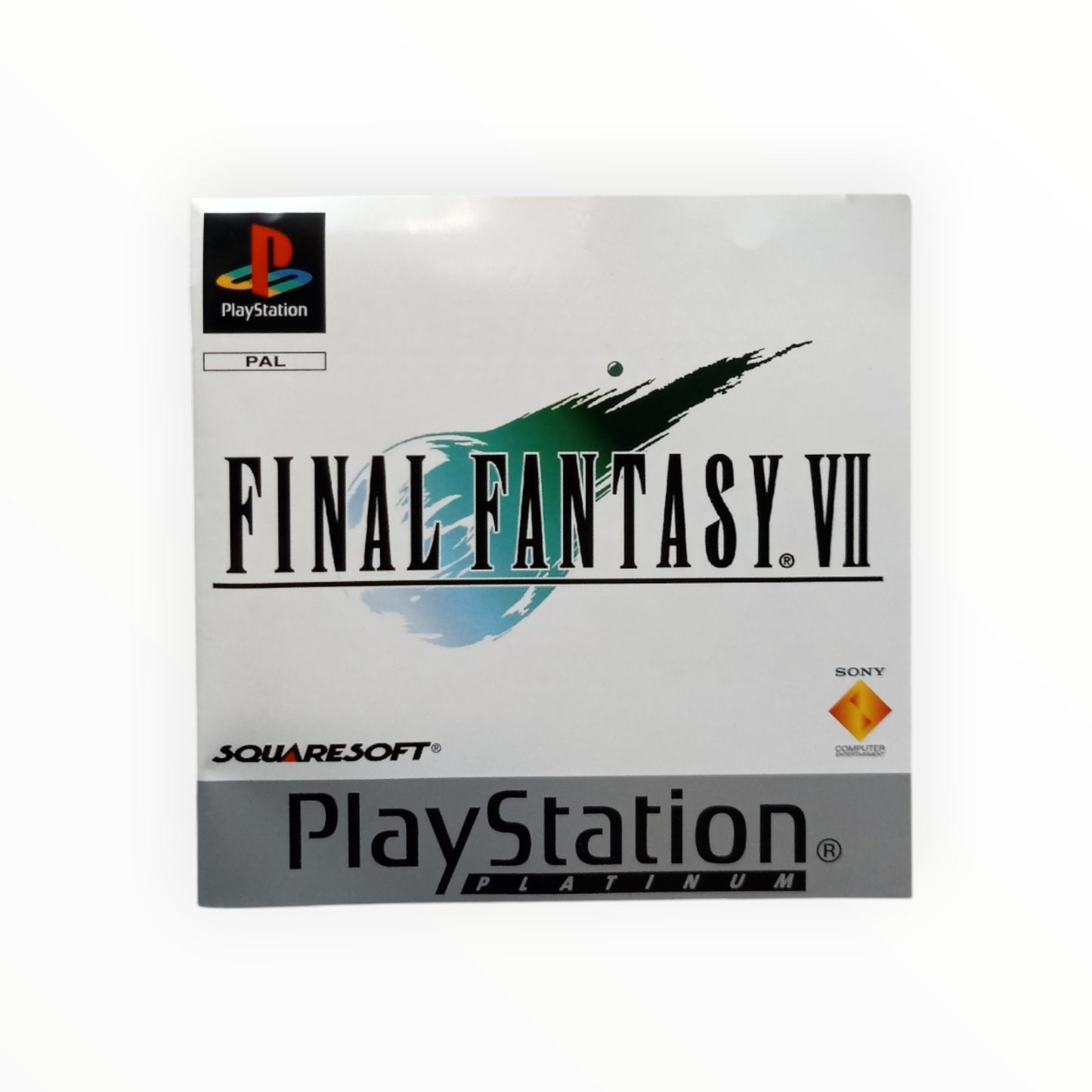 Jaquette Avant Final Fantasy VII Platinium Playstation 1 (PS1)