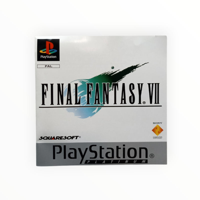 Jaquette Avant Final Fantasy VII Platinium Playstation 1 (PS1)