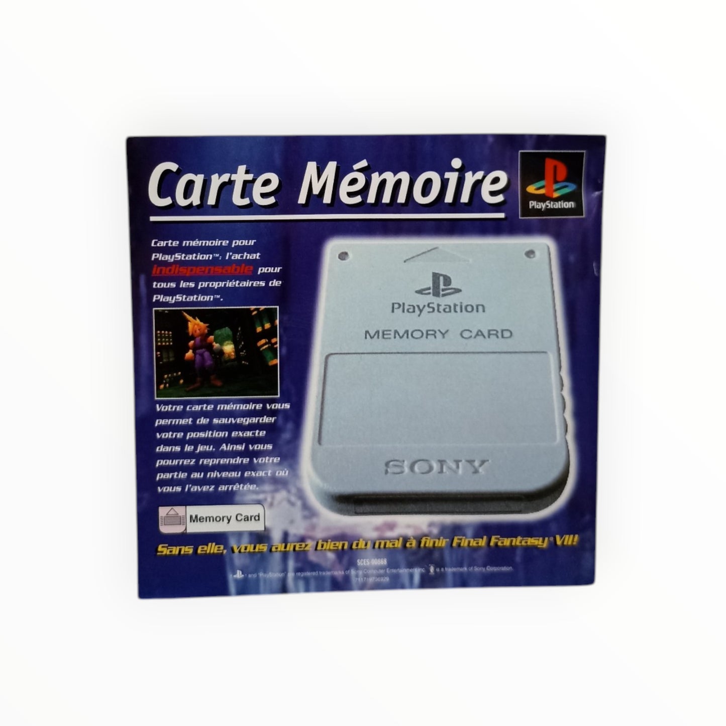 Jaquette Avant Final Fantasy VII Platinium Playstation 1 (PS1)
