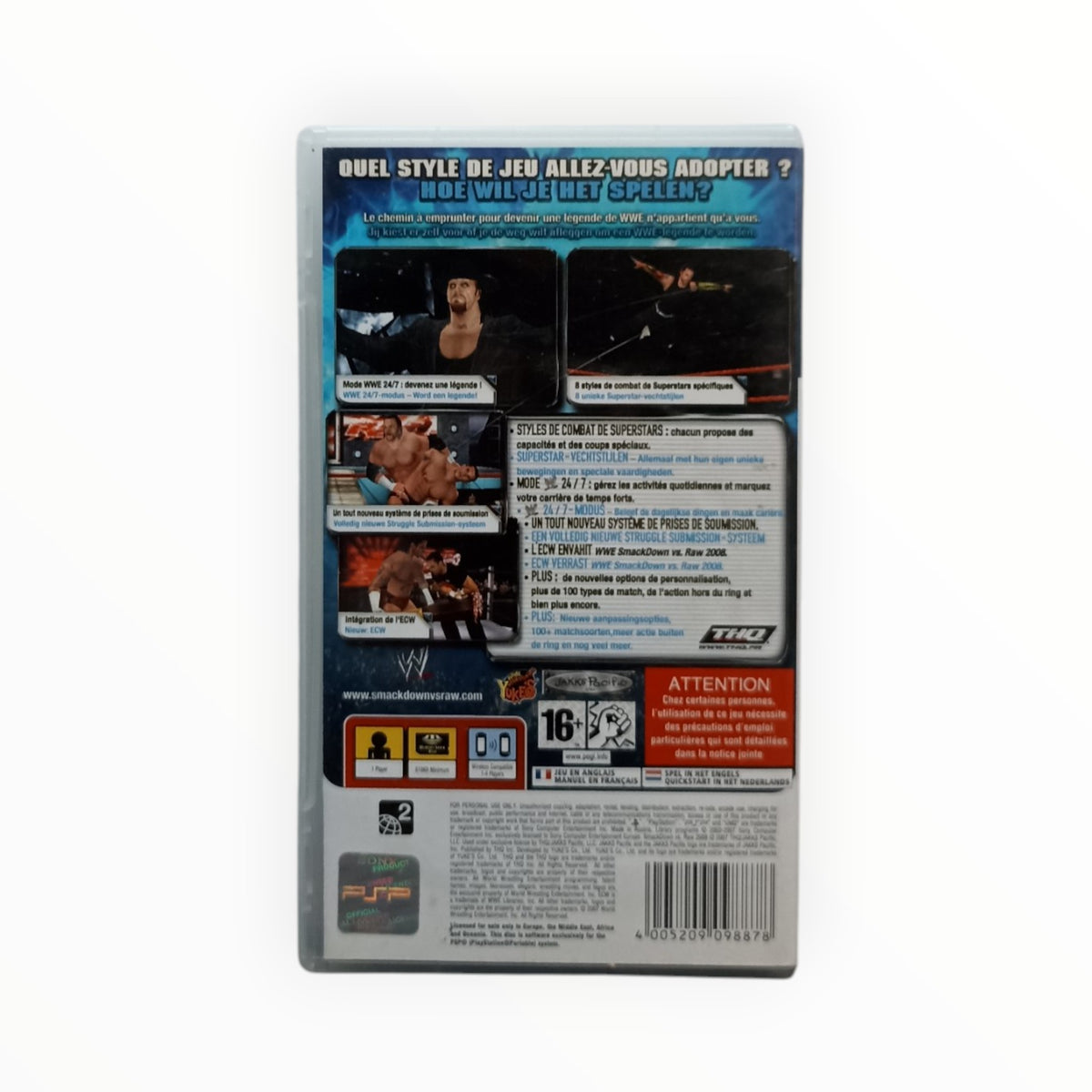 WWE SmackDown vs Raw 2008 Playstation Portable (PSP) complet