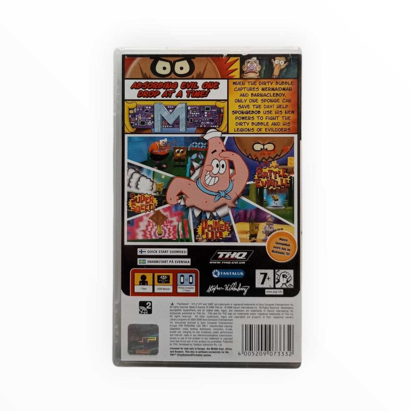 SpongeBob SquarePants The Yellow Avenger Playstation Portable (PSP) complet Version UKV