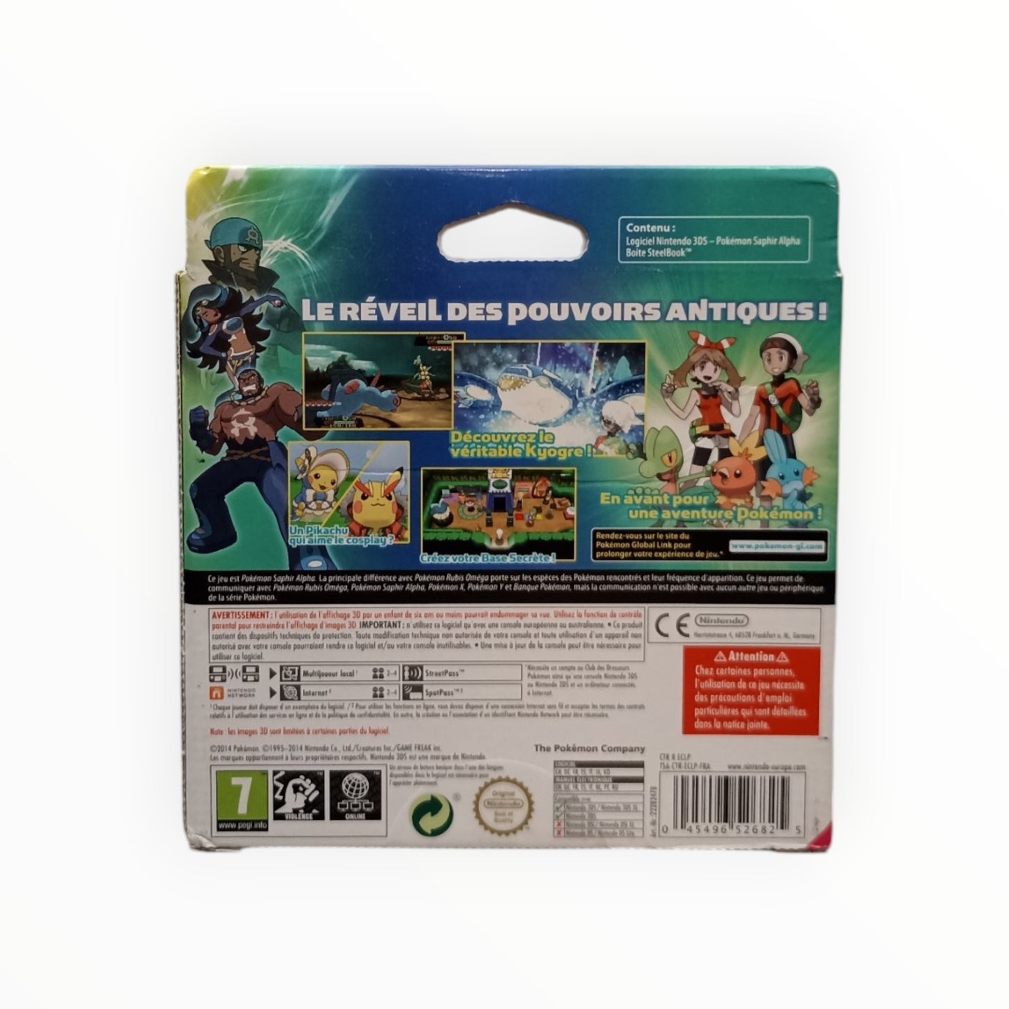 Boite seule Pokémon Saphir Alpha Édition Limitée SteelBook Nintendo 3DS FRA