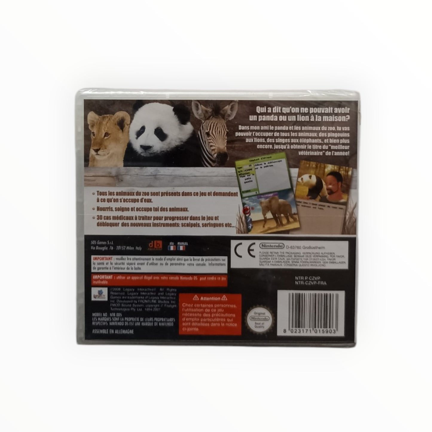 Mon Amie Panda Et Les Animaux Du Zoo Nintendo DS Neuf Sous Blister (FR)