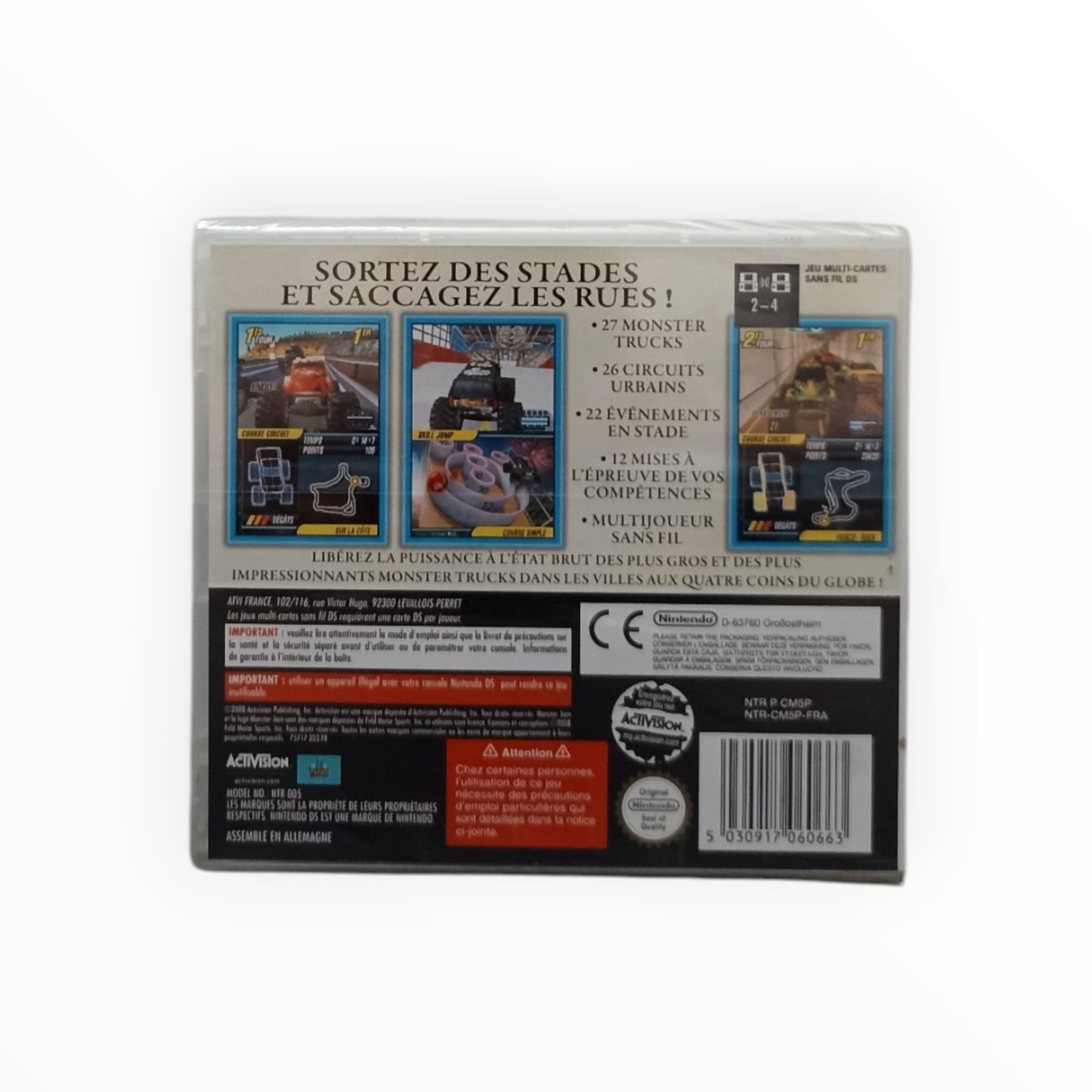 Monster Jam Nintendo DS Neuf Sous Blister (FR)