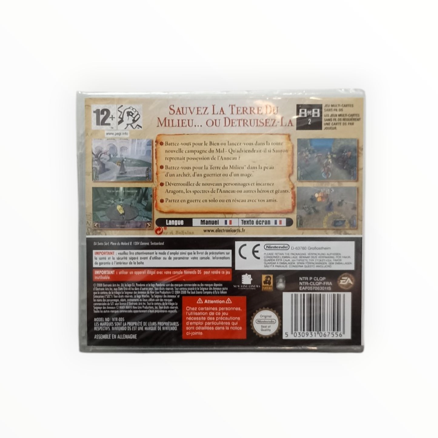 Le Seigneur des Anneaux l'age des conquêtes Nintendo DS Neuf Sous Blister (FR)