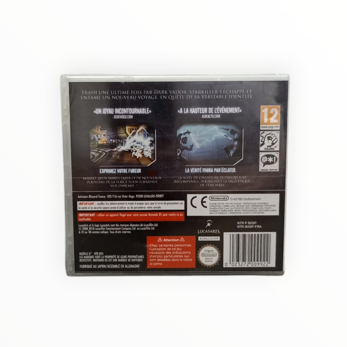Star Wars Le Pouvoir de la Force II Nintendo DS Neuf Sous Blister (FR)