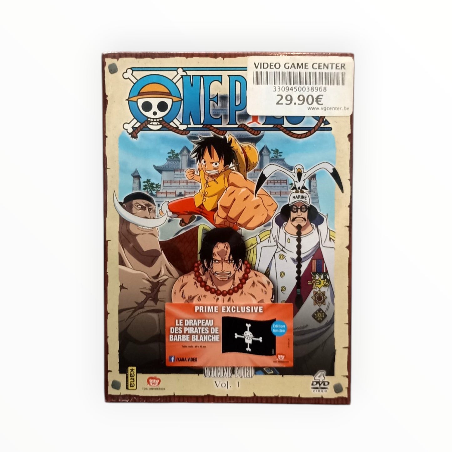 One Piece Vol 1 Marine Ford DVD Collector's Neuf Drapeau Offert