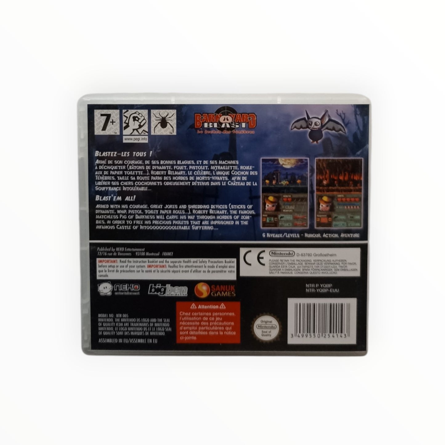Barn Yard Blast Le Cochons des Ténèbres Nintendo DS