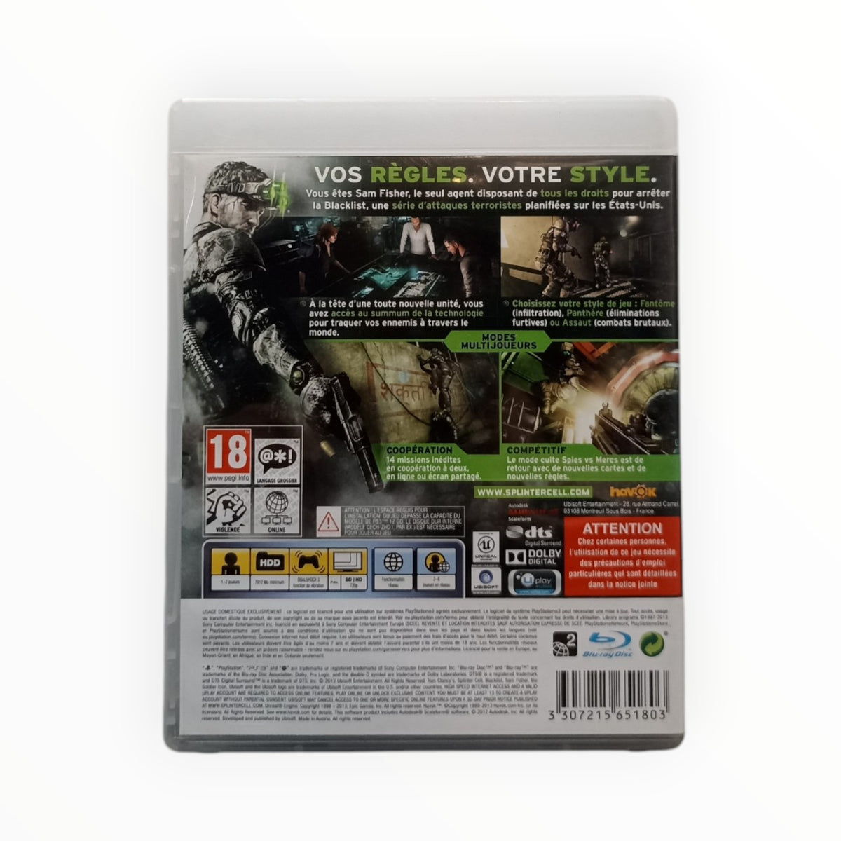 Splinter Cell Blacklist Playstation 3 (PS3)