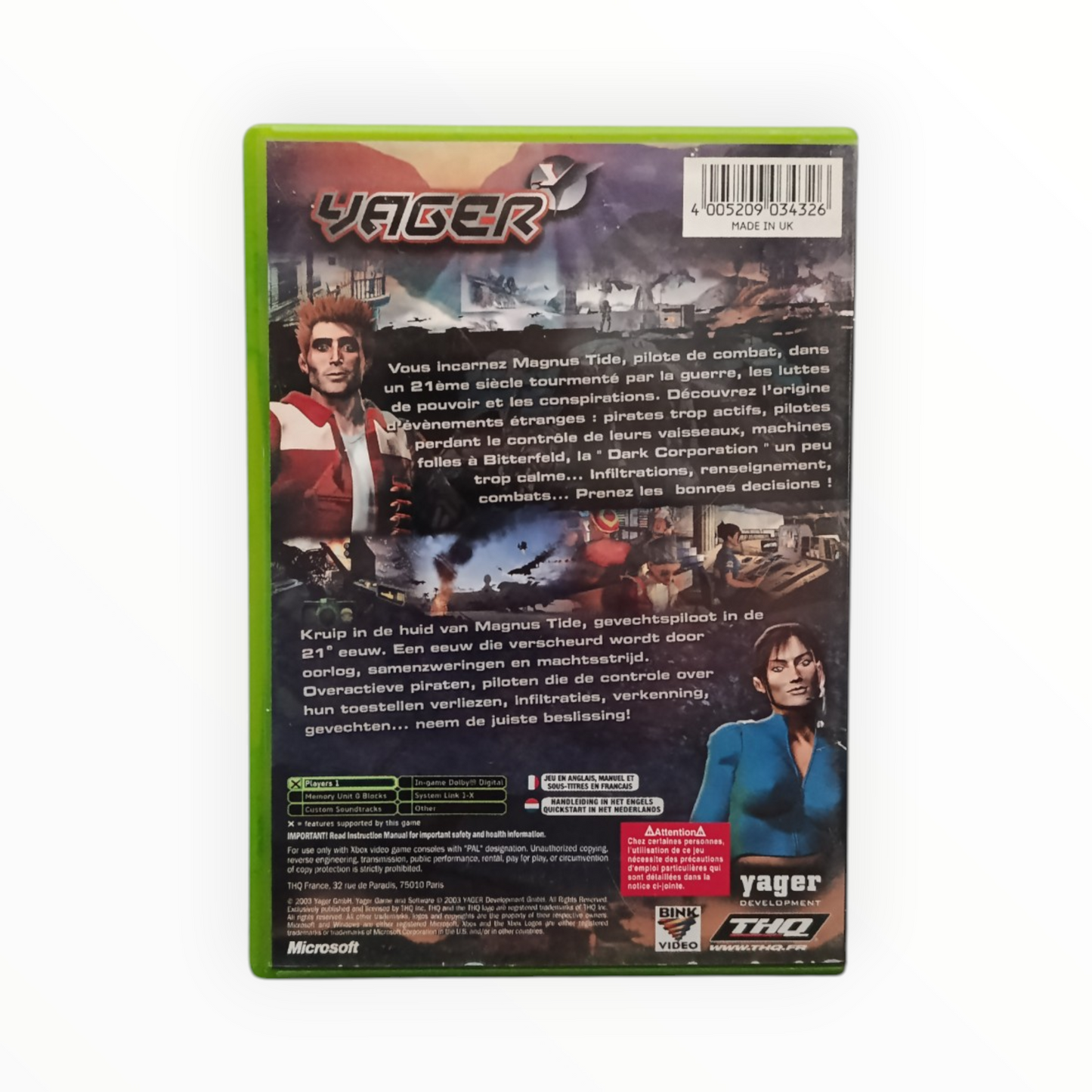 Yager Xbox FR Complet