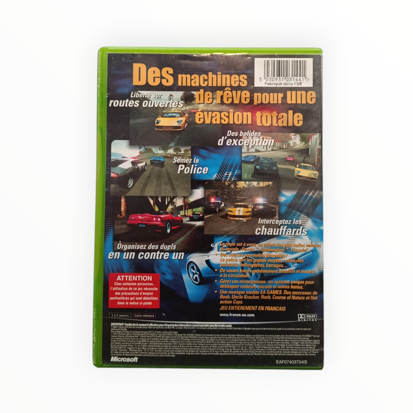Need For Speed Poursuite Infernale 2 Xbox
