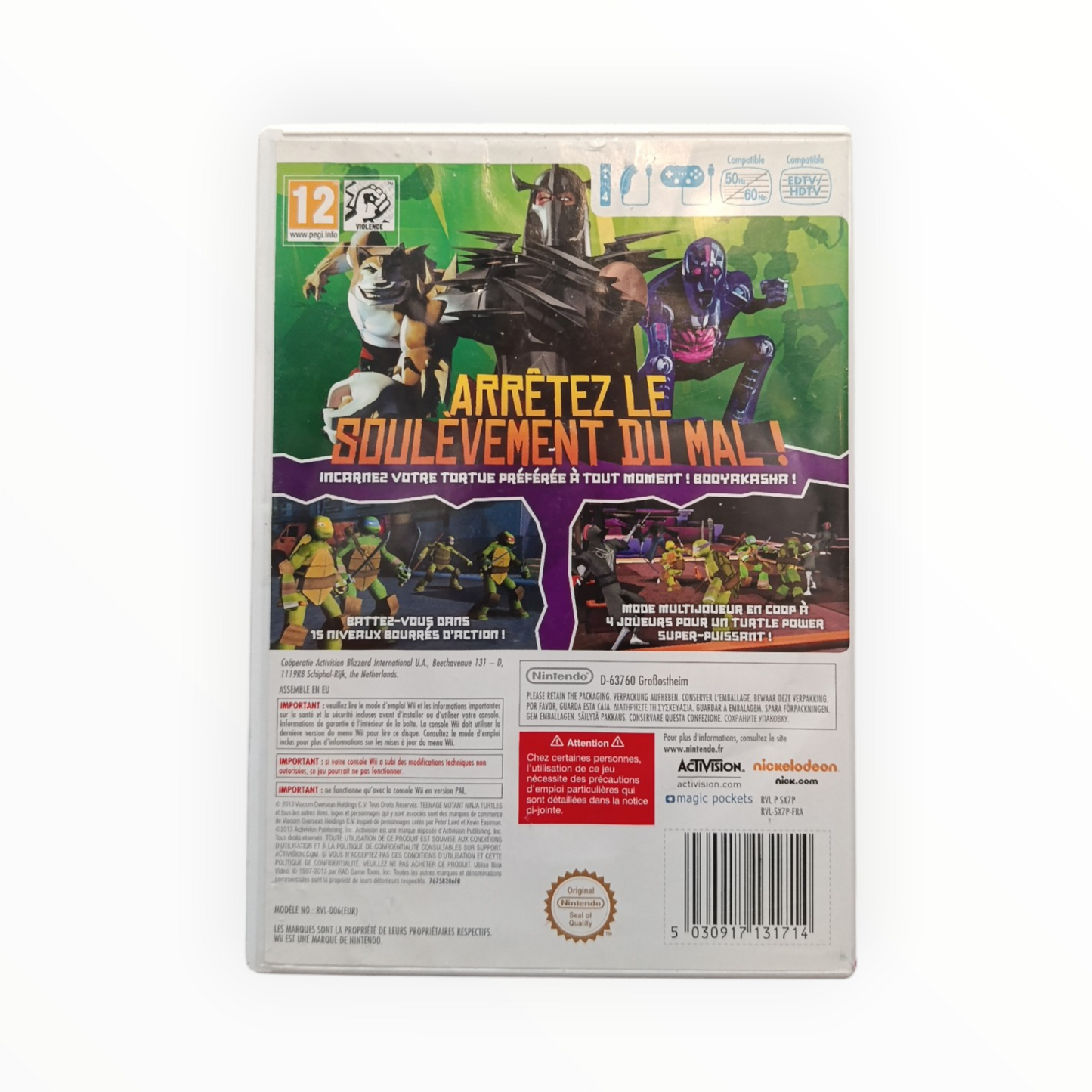 Teenage Mutant Ninja Turtles Nintendo WII
