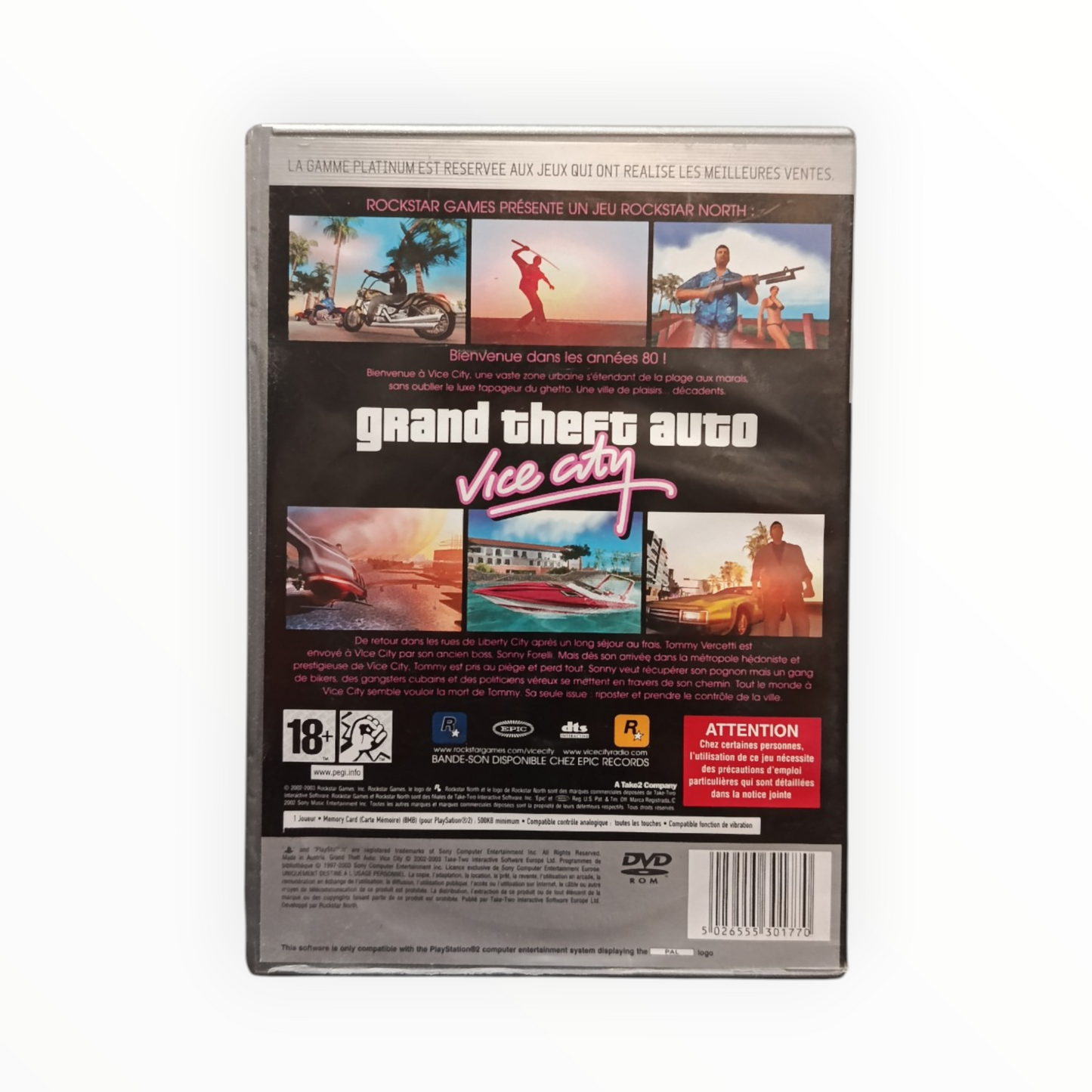 Grand Theft Auto Vice City Platinium Playstation 2 (PS2)