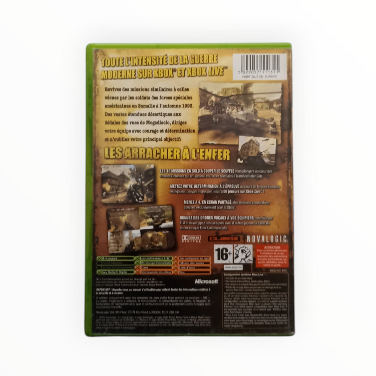 Delta Force Black Hawk Down Xbox FR Complet