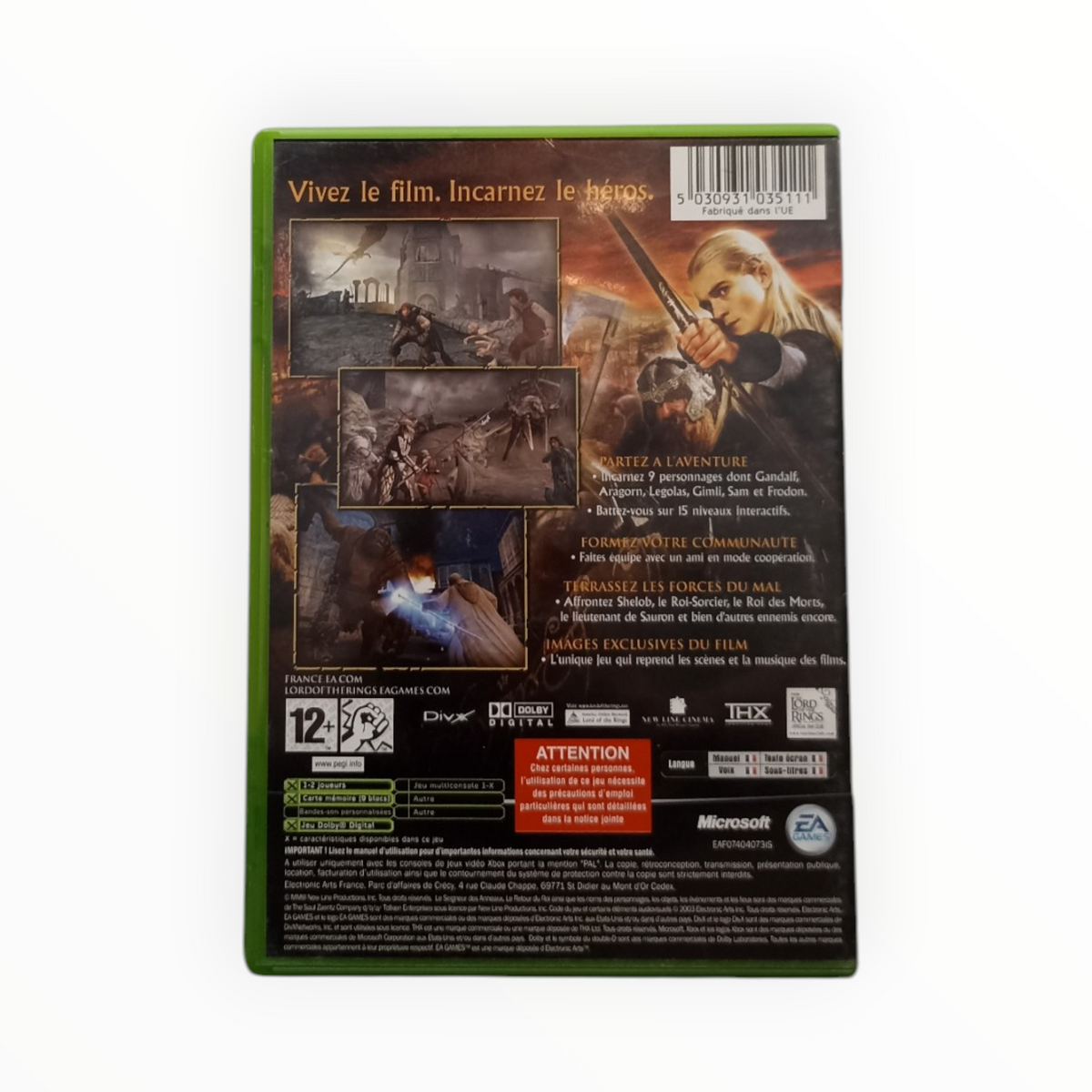 Le Seigneur des Anneaux Le Retour du Roi Xbox FR