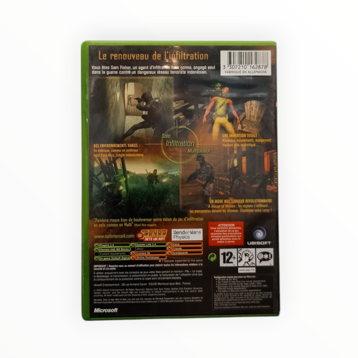 Tom Clancy's Splinter Cell Pandora Tomorrow Xbox FR