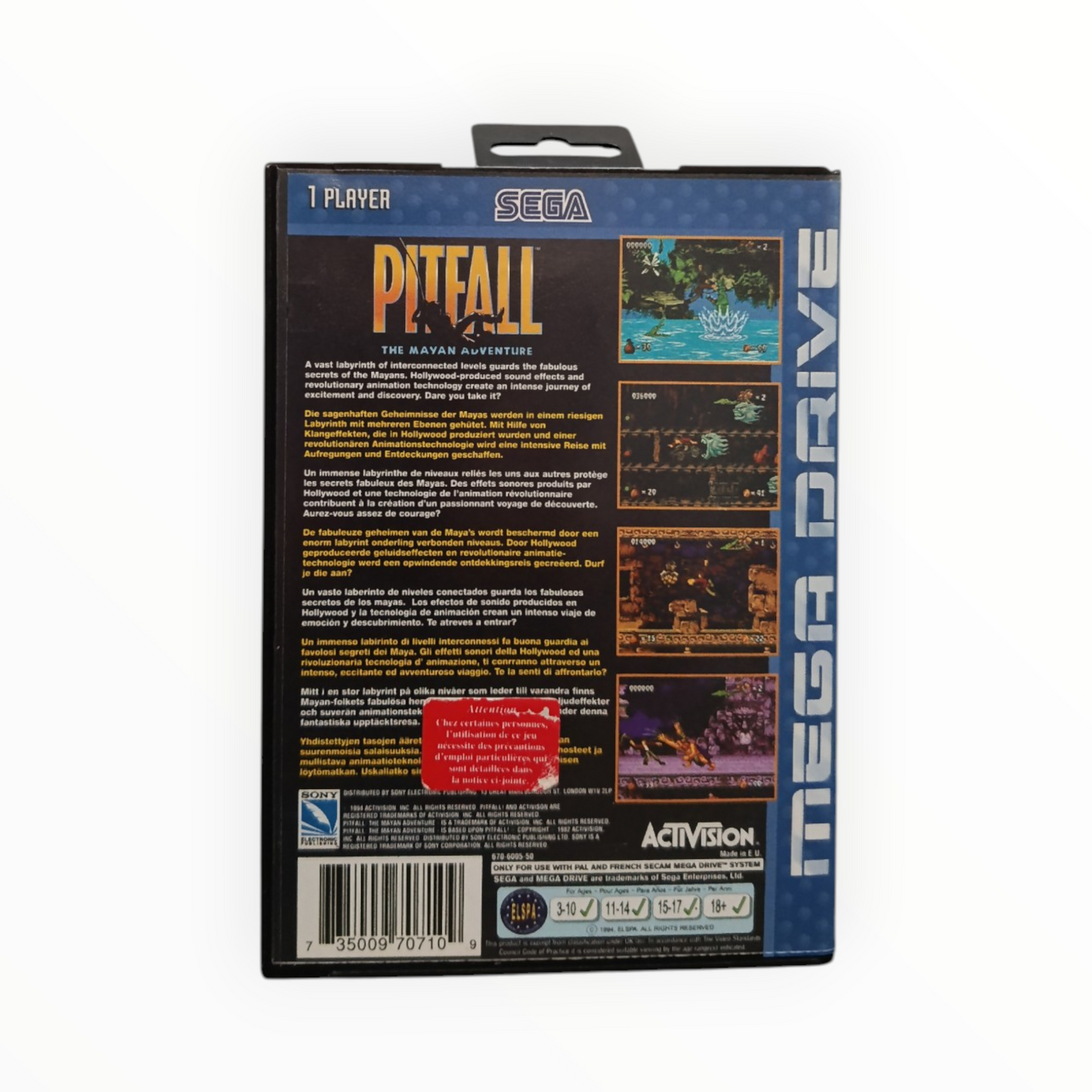 Pitfall Sega Mega Drive (Complet) Version FRA
