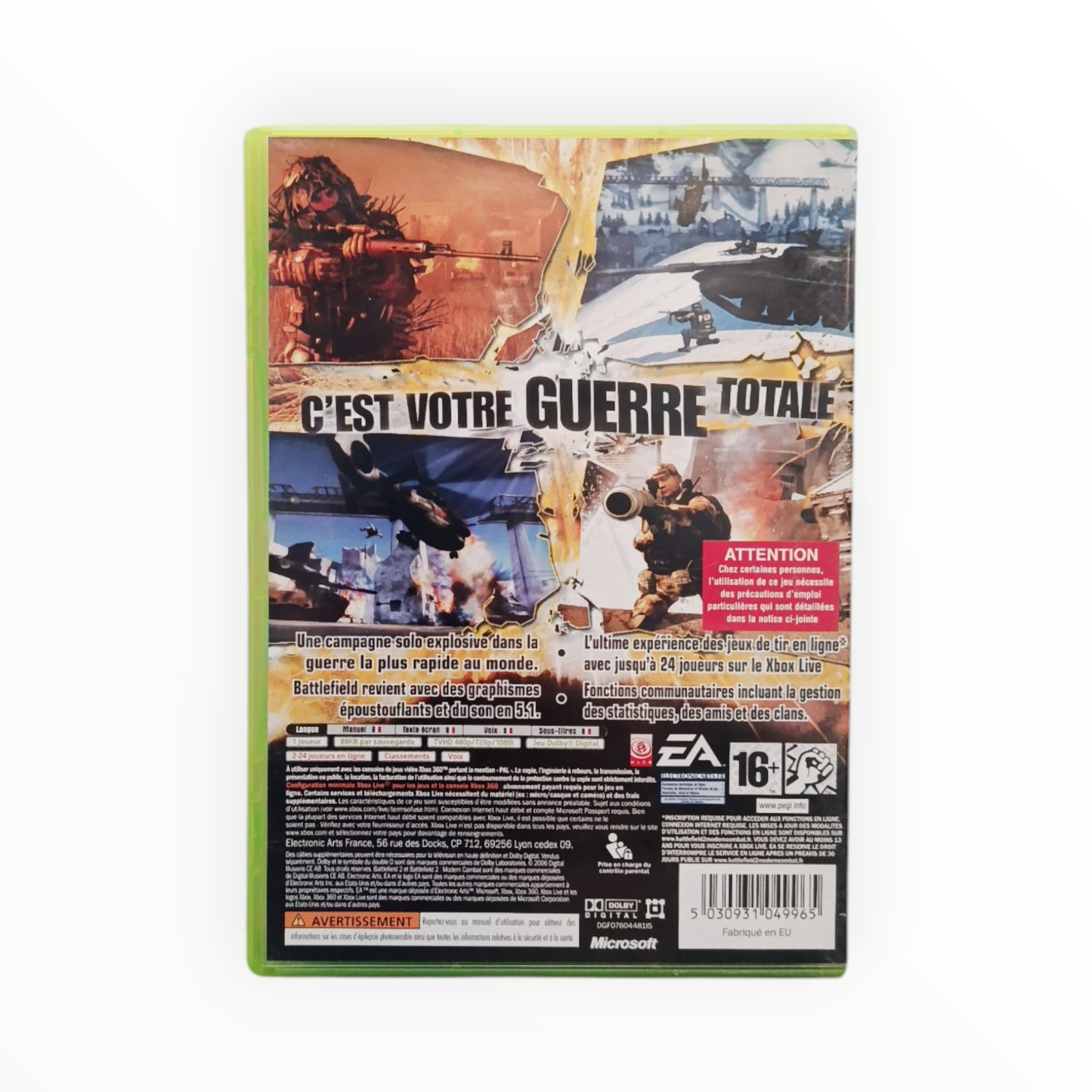 Battlefield 2 : Modern Combat Xbox 360 Complet FRA