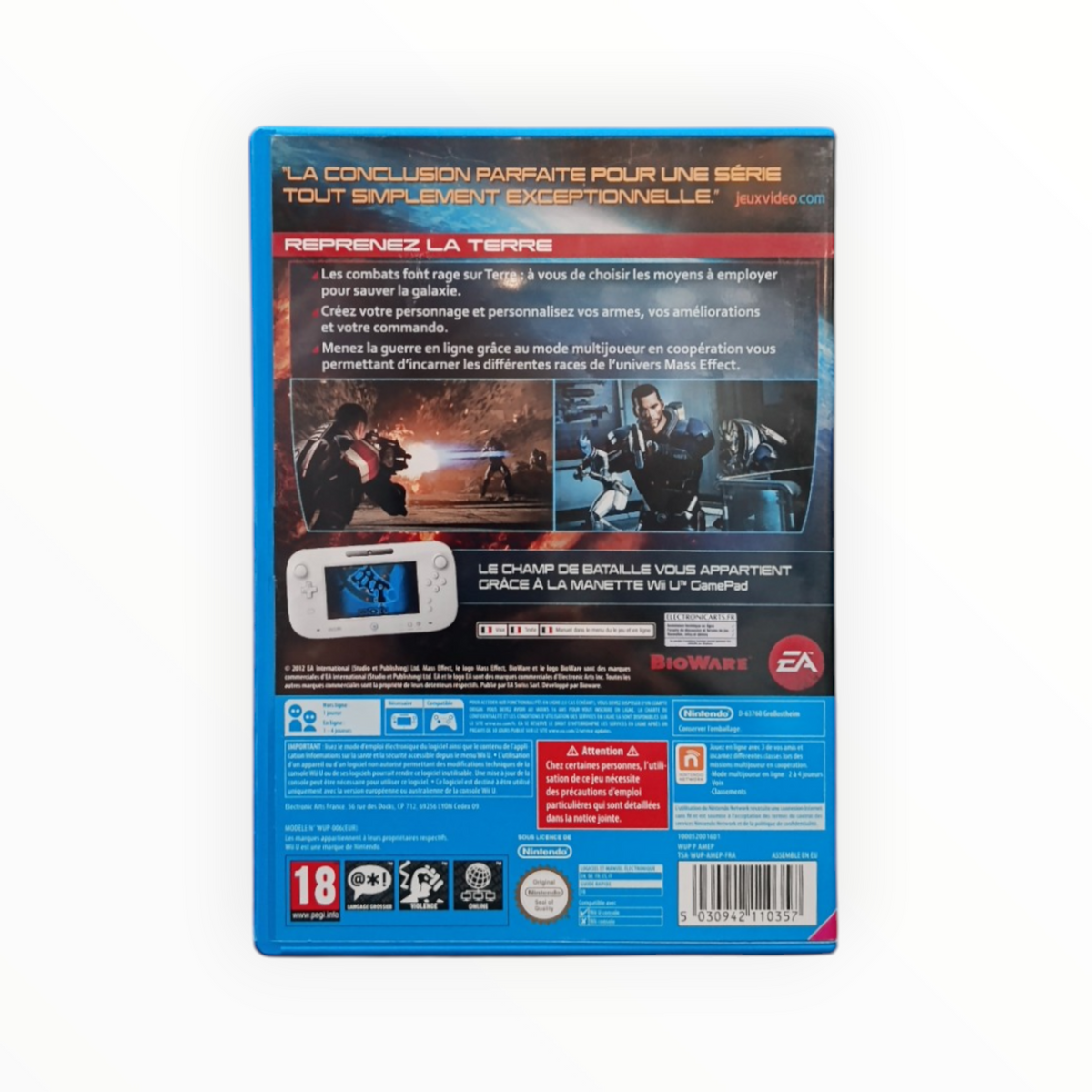 Mass Effect 3 Edition Speciale Wii U Complet Version FRA