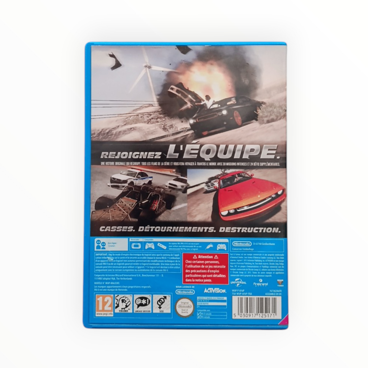 Fast&Furious Showdown Wii U Complet Version FRA