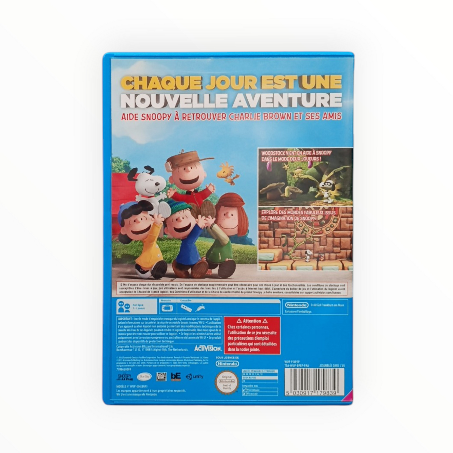 Snoopy La Belle Aventure Wii U Complet Version FRA