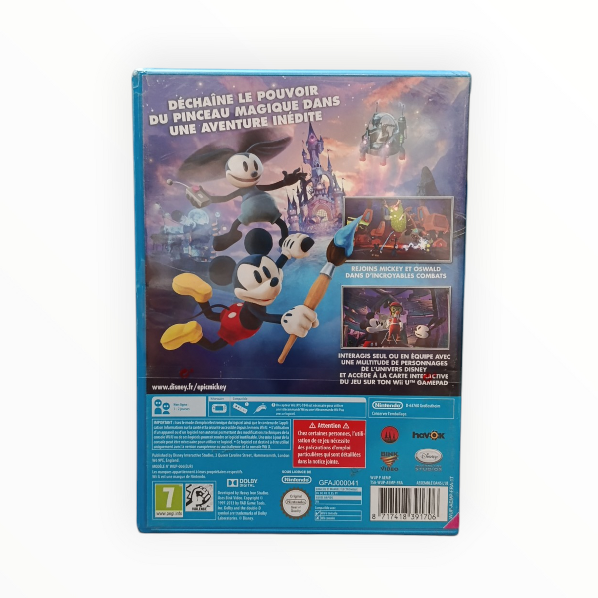 Disney Epic Mickey Le Retour Des Héros Wii U Neuf Version FRA