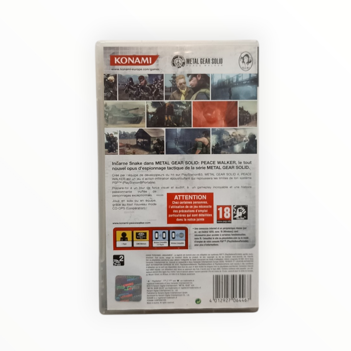 Metal Gear Solid Peace Walker Playstation Portable (PSP) FR Complet