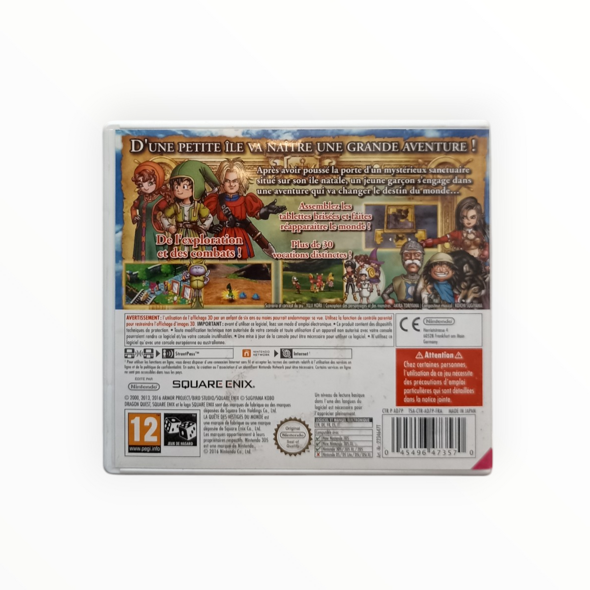 Dragon Quest VII La Quête des Vestiges du Monde Nintendo 3DS
