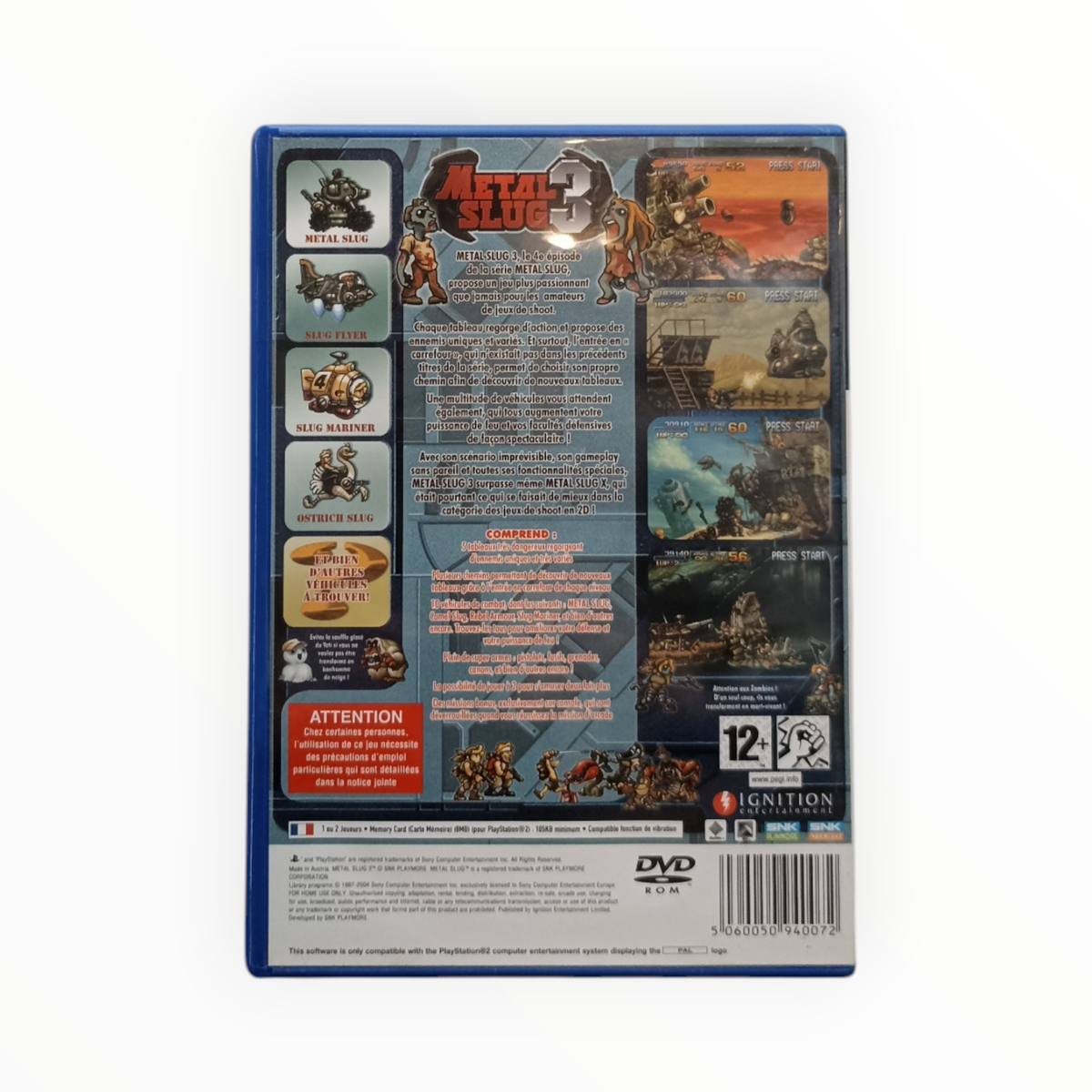 Metal Slug 3 PlayStation 2 (PS2) PAL