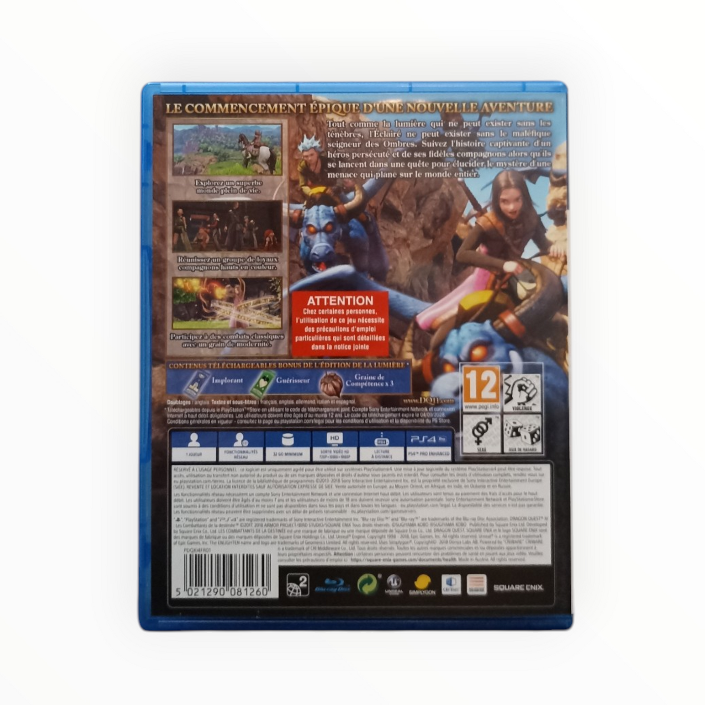Dragon Quest XI Les Combattants de la Destinée Edition de la Lumière Playstation 4 (PS4) FR