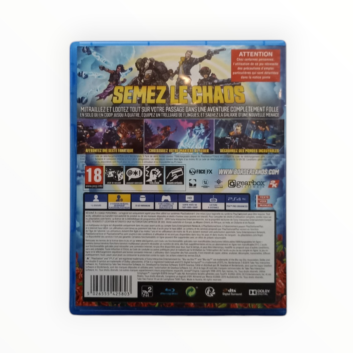 Borderlands 3 Playstation 4 (PS4) FR