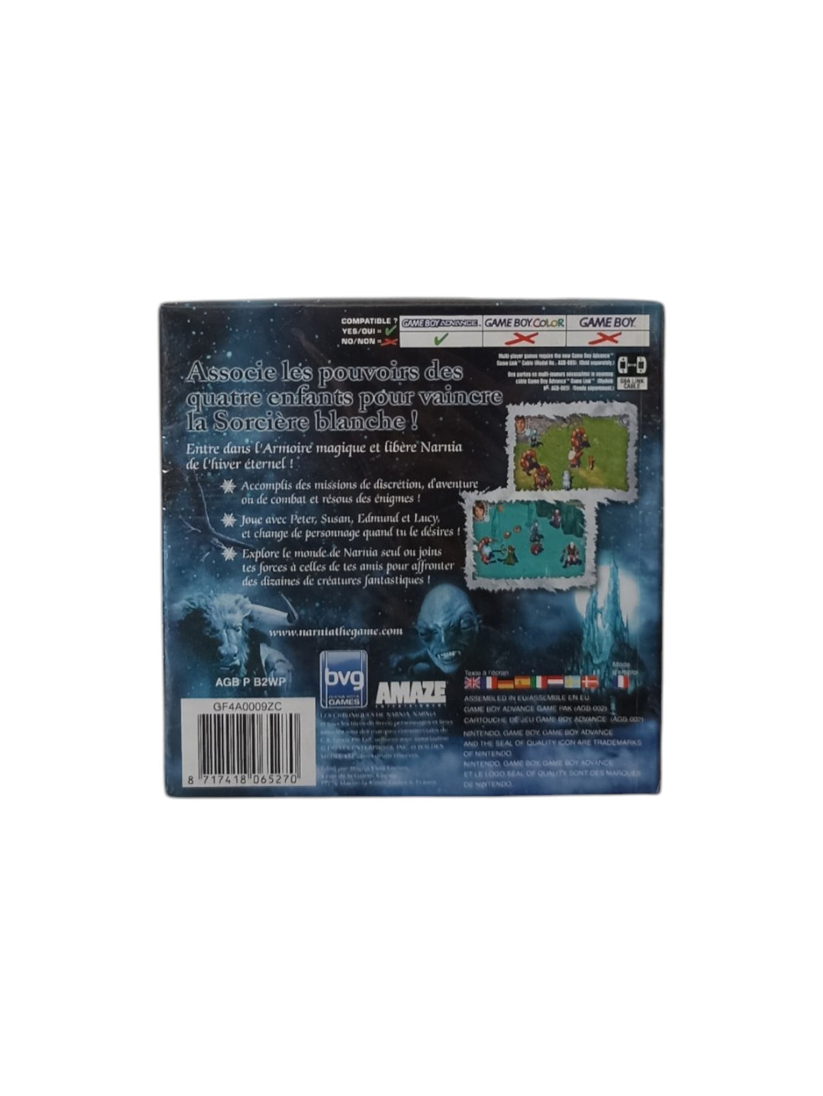 Narnia Game Boy Advance (GBA) en boite complet Version FRA Authentique Neuf