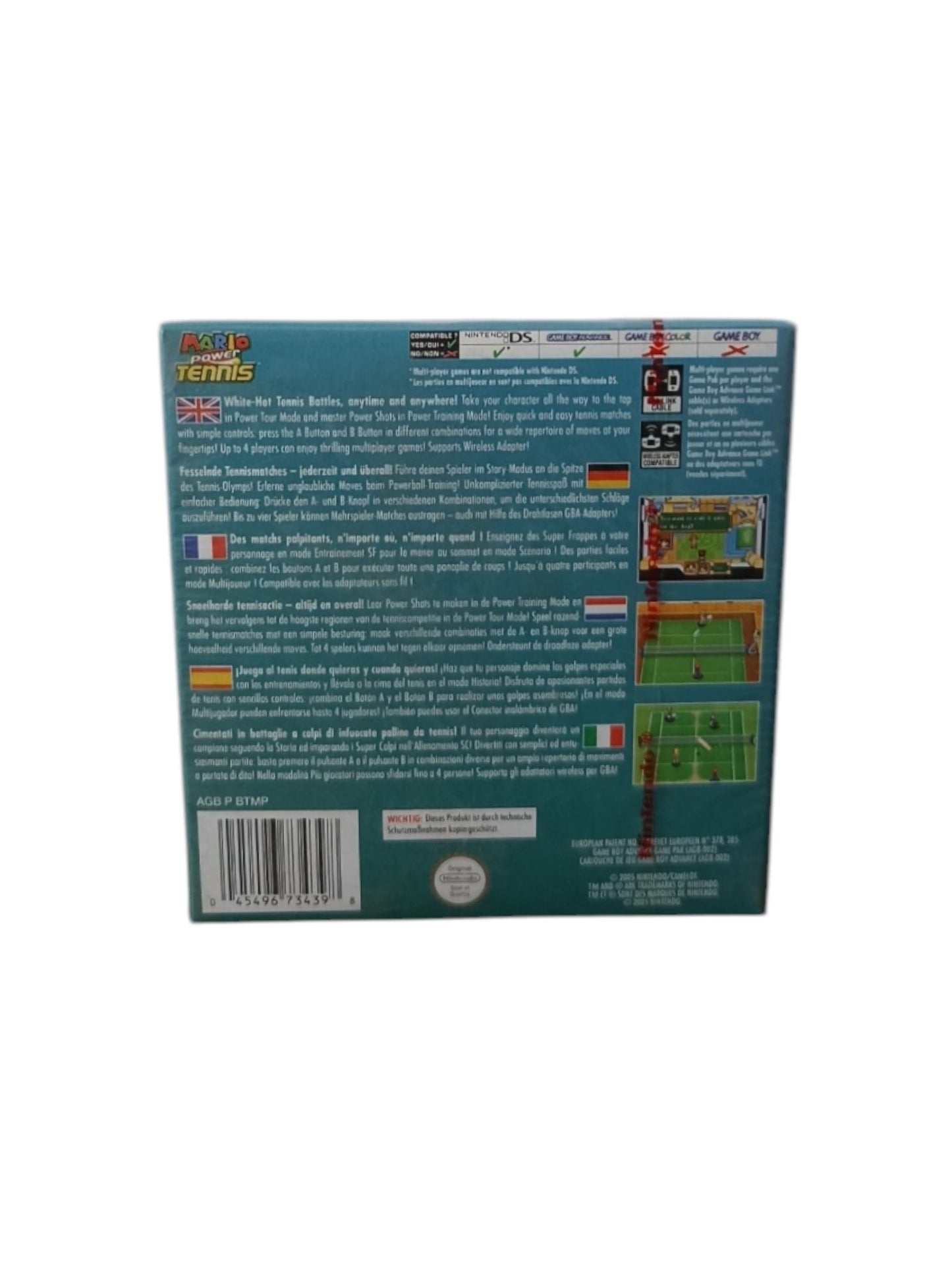 Mario Power Tennis Game Boy Advance (GBA) en boite complet Version FRA Authentique Neuf