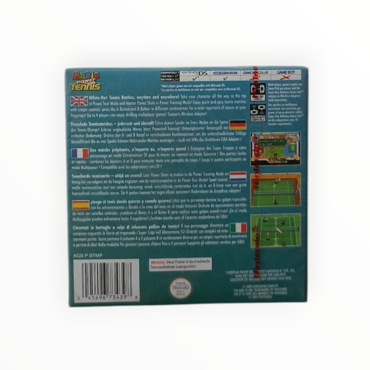 Mario Power Tennis Game Boy Advance Neuf Blister FR