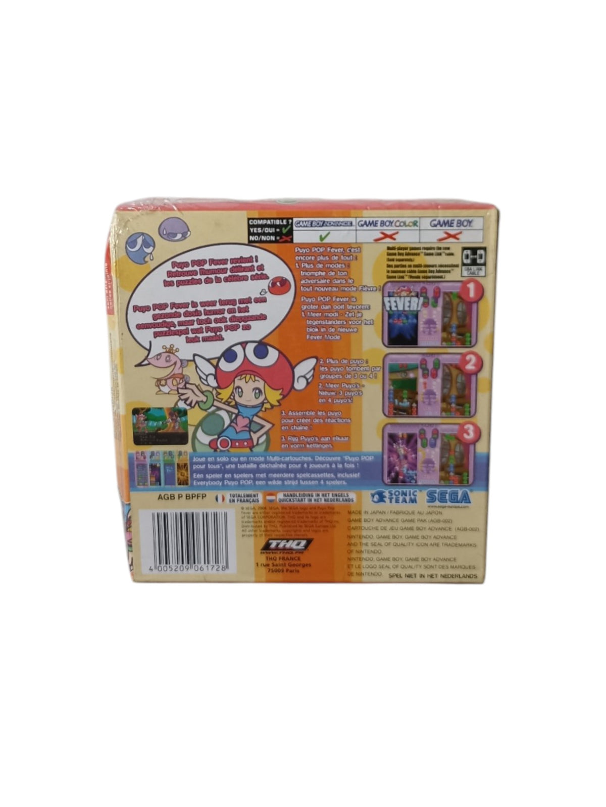 Puyo Pop Fever Game Boy Advance (GBA) en boite complet Version FRA